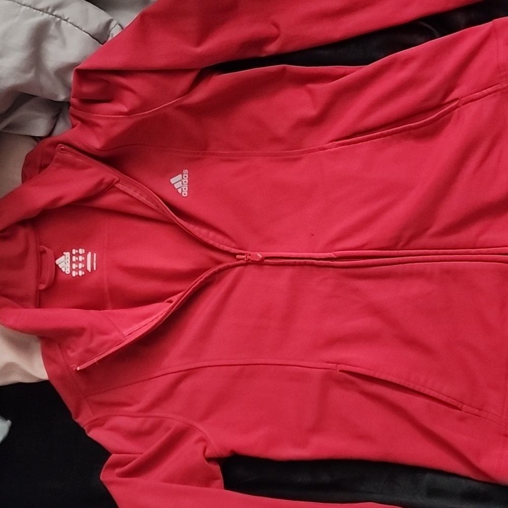 Adidas tulip pink climalite zip-up